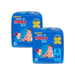 Kit 2 Fraldas Turma da Mônica Baby Jumbo G com 24un cada