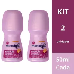 Kit 2 Desodorante Monange Roll On Hidratação 50ml