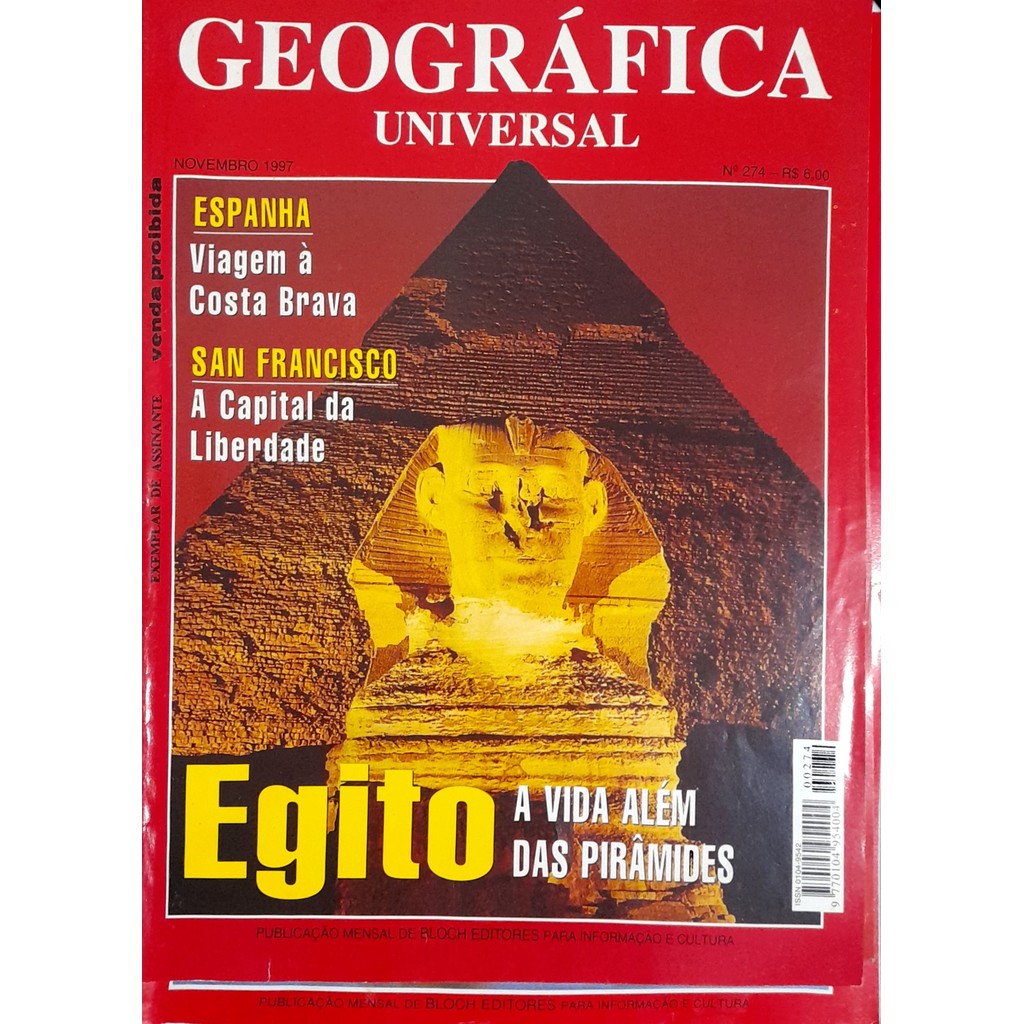 Revista Geográfica Universal nº 274 Novembro 1997 Egito de Bloch