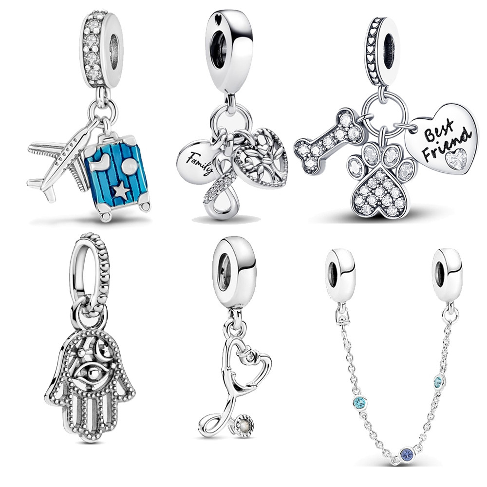 Promoção Hojes ：Berloque Pingente De Prata 925 Para Pulseira Contas