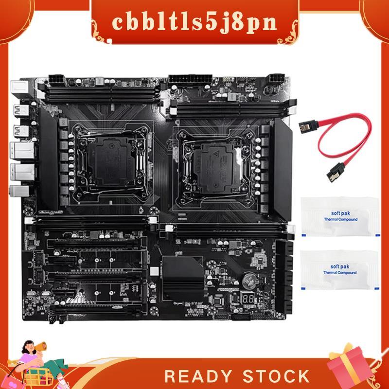 Kit De Placa-Mãe De Soquete Duplo X99 LGA2011-3 Portas Ethernet Duplas Suporta Memória RAM 8XDDR3 X99 DDR3