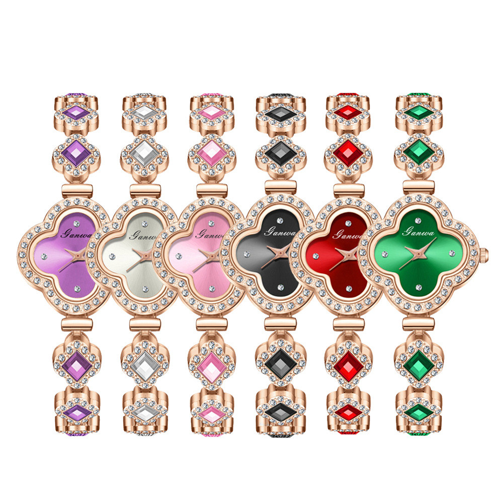 Relógio feminino com toque sofisticado, relógio feminino de nicho, relógio verde, quartzo com diamantes, relógio com pul
