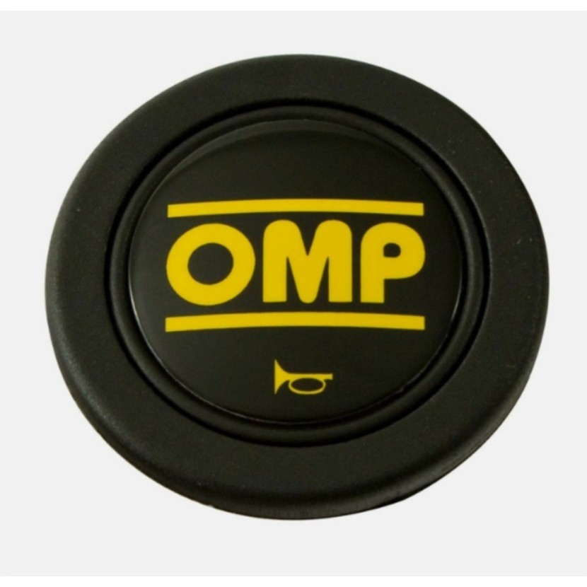 Botão Buzina OMP Amarelo Volante Esportivo Universal