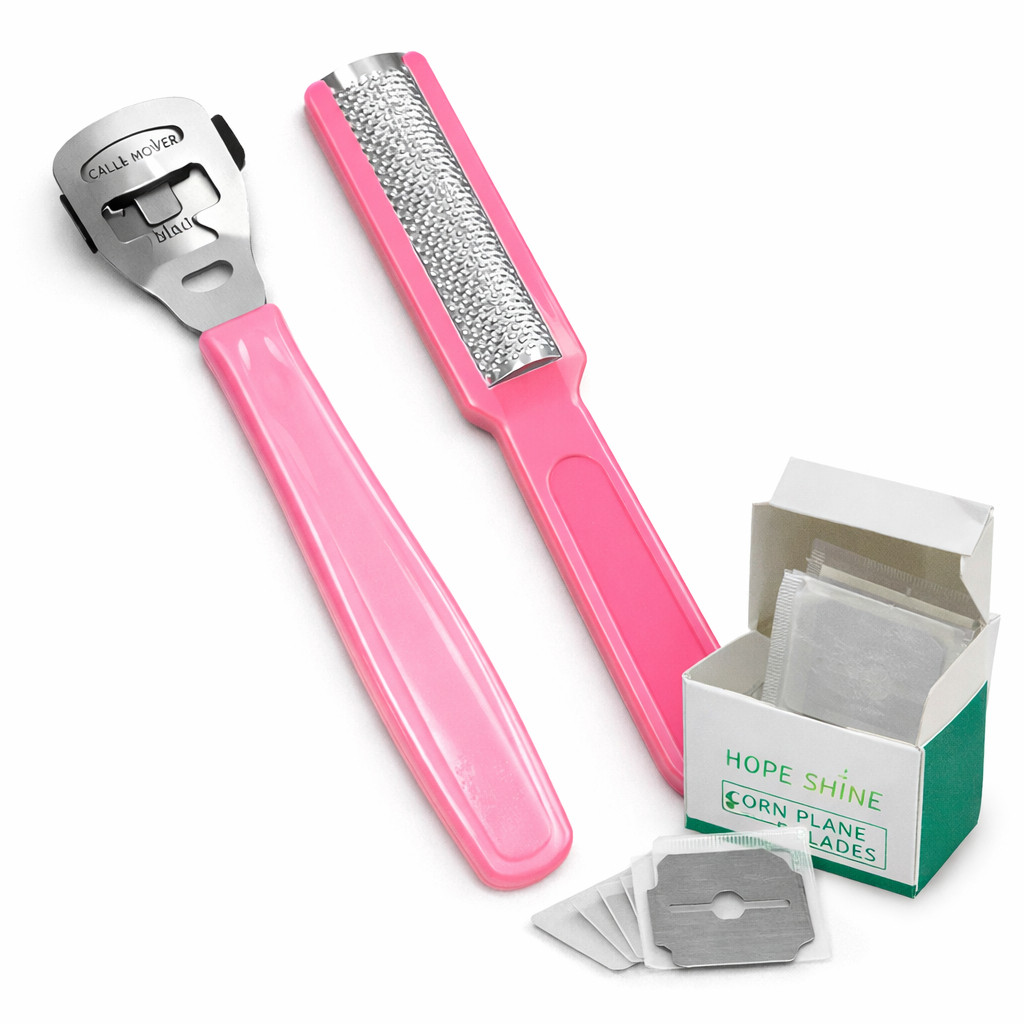 Kit Pedicure Profissional Removedor de Calos com Lixa + 4 Lâminas para Cuidados com os Pés