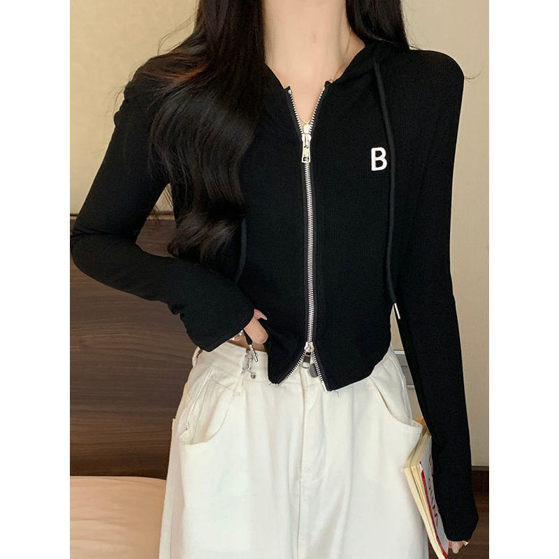 Roupas de outono 2025 novo estilo Design sentido nicho capa Irregular barriga superior escondido gordura ligeiramente go