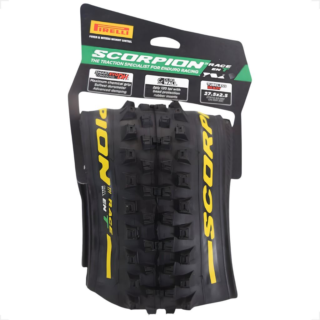 Pneu Pirelli Scorpion aro 27,5 x 2.50 Enduro Race T Bicicleta Bike Tubeless Kevlar sem arame