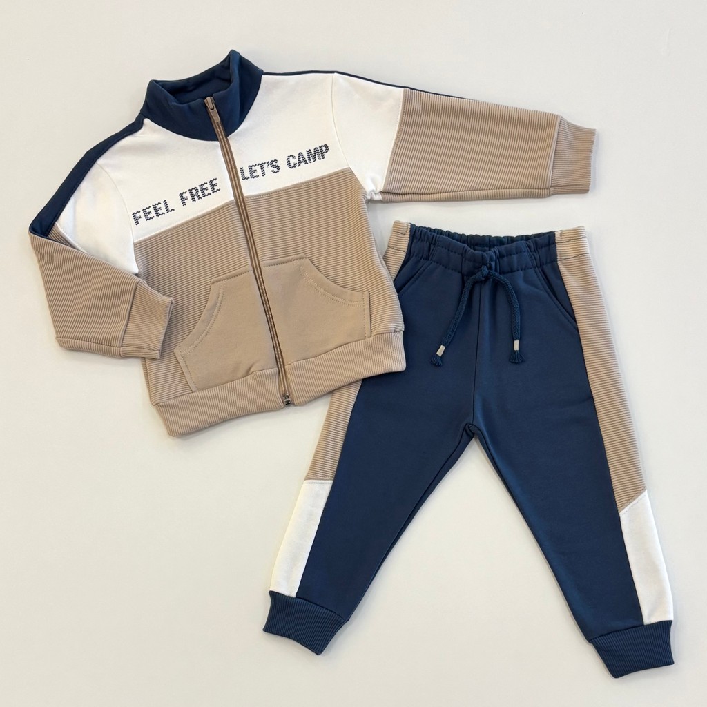 Conjunto Infantil Menino Milon Jaqueta e Calça Moletom Inverno Moda Kids  2001546