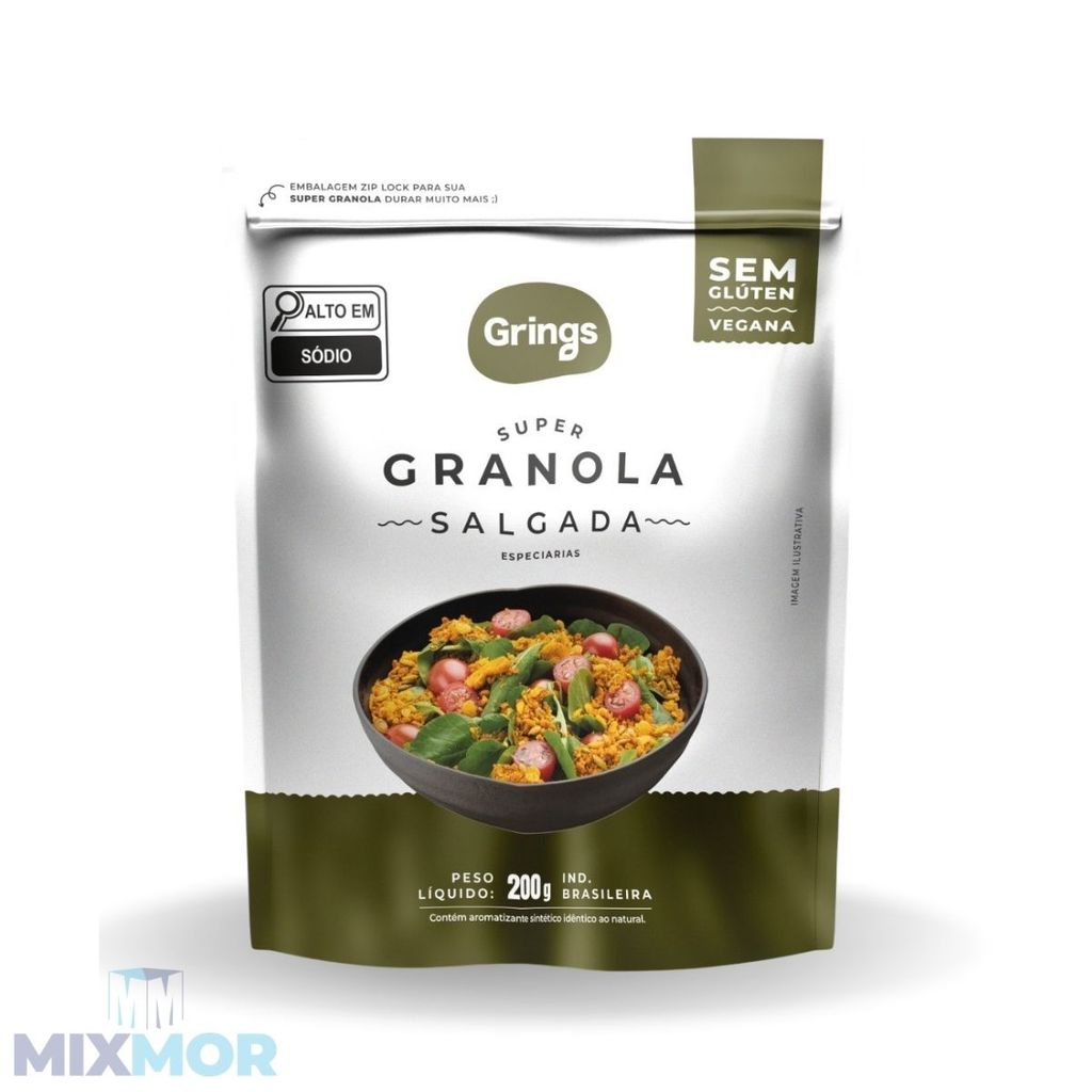SUPER GRANOLA SALGADA 200G GRINGS