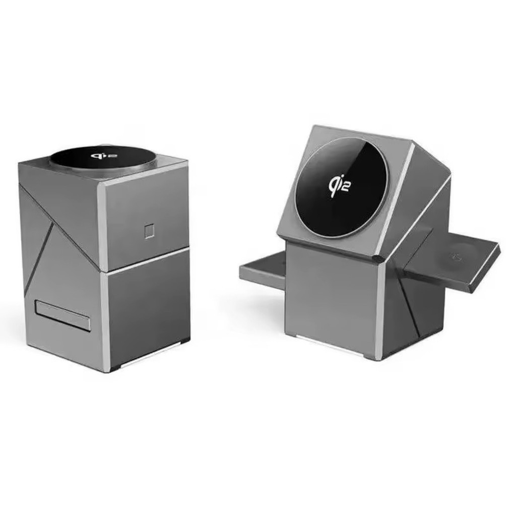 Carregador Sem Fio Magnético 3 em 1 Rotação Automática Indução Rápido 15W Peining PEI-WS27 · foto 2