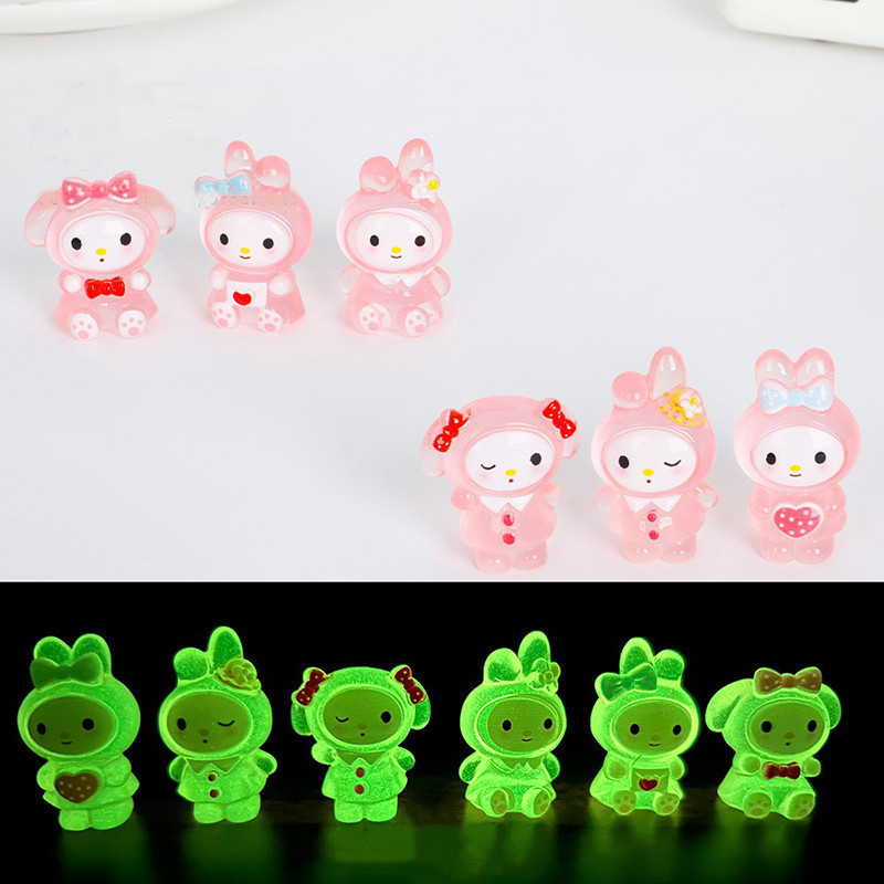 Boneca My Melody rosa luminosa de anime em estilo cartoon, decoração criativa para carro, novo modelo da M