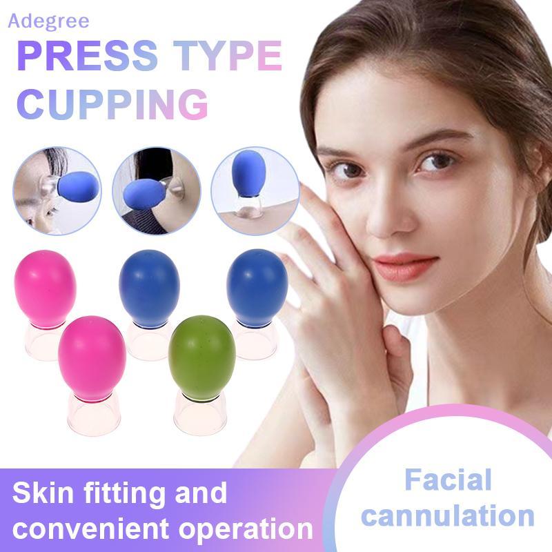 Adegree 5 Pçs Silicone Cupping Massagem Copo Para Corpo Rosto Ne Olho Massageador Tanque De Vácuo Cuidados Faciais Do , 