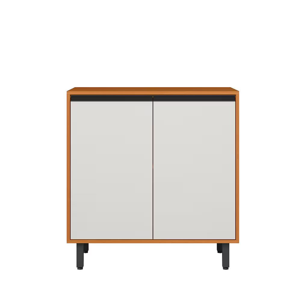 Balcão Poliman Ravena 80cm 2 Portas Tampo 15mm Puxadores Prateleira Removível