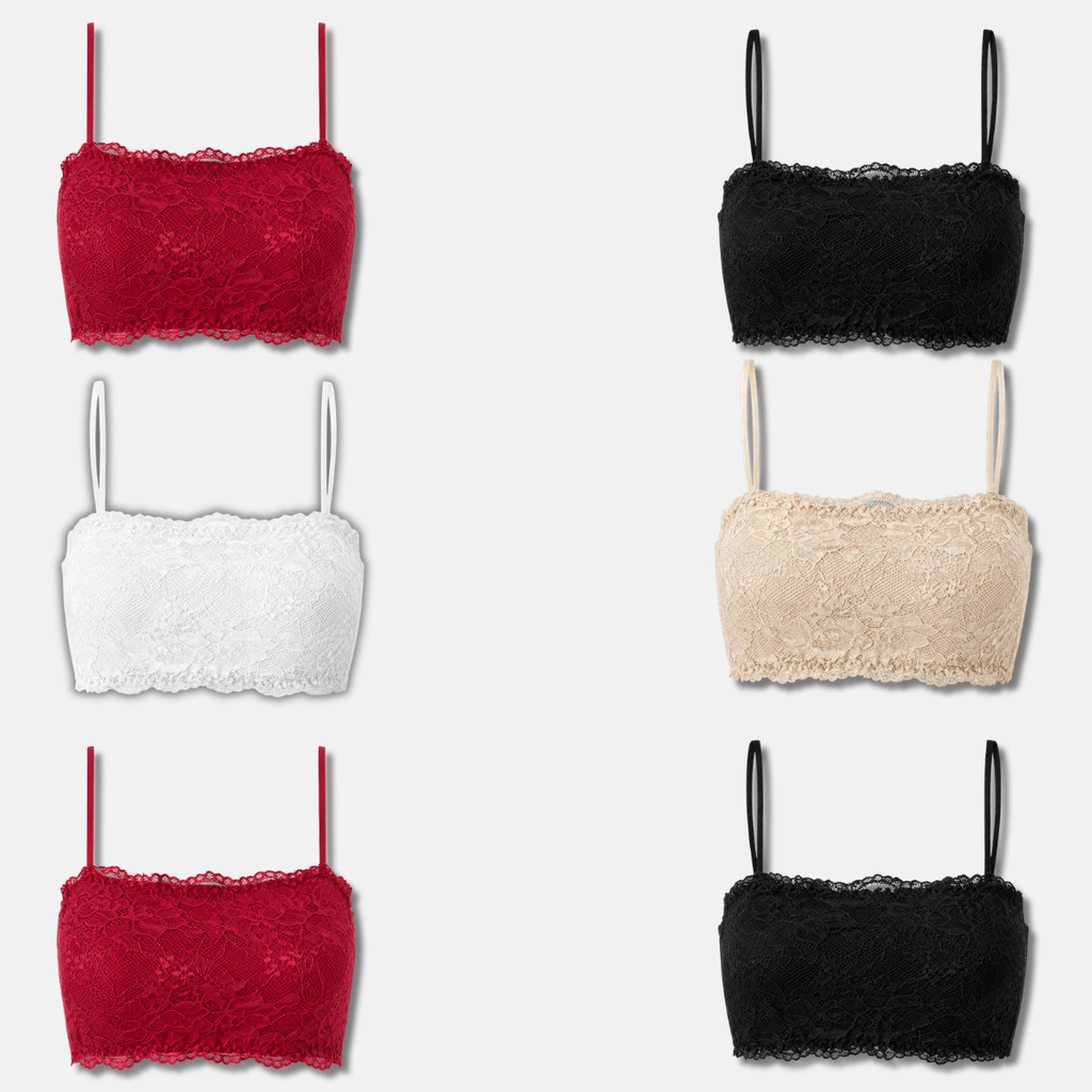 Kit 10 Top Confortável Alça Fina Feminina Cropped Com Bojo Rendando Leve Transparência Sustentação