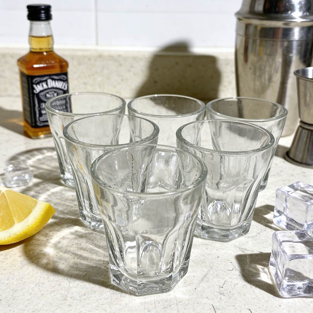 Conjunto de Copos Dose Alexandria 45ml (6 Peças) - Fratelli 🥃✨ | Copos de Shot em Vidro, Elegantes e Resistentes