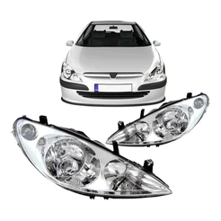 Farol Peugeot 307 2003 2004 2005 2006 Cromado