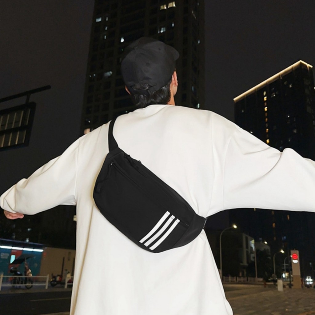 Pochete Unissex Grande Bolsa Transversal Ombro Ajustável Esportiva Street Style