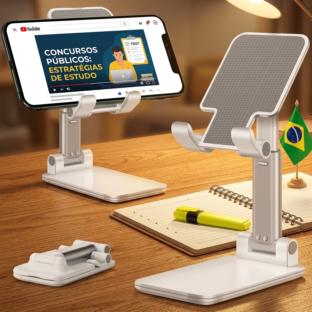 Suporte De Celular De Mesa Para Estudar Dobrável Ergonômico Ajustável Suporte Tablet Kindle Acessório Escolar
