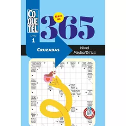 Livro Coquetel | Mais de 365 Palavras Cruzadas | Médio-Difícil | Livro 1