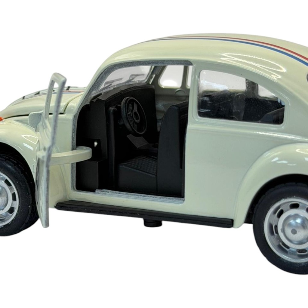 Carrinho Fusca Herbie 53 Miniatura Metal Fricção Pull Back Abre Porta Capô
