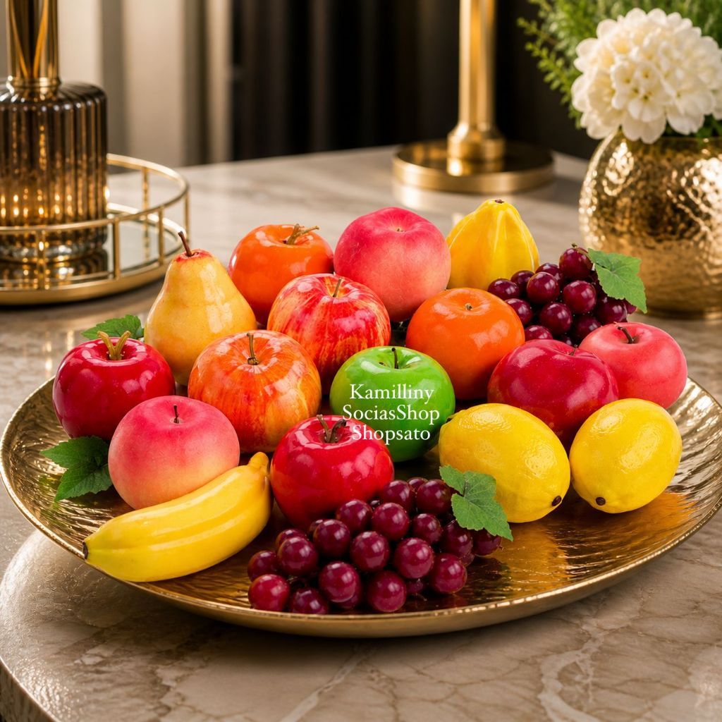 Kit com 12 Mini Frutas Artificial