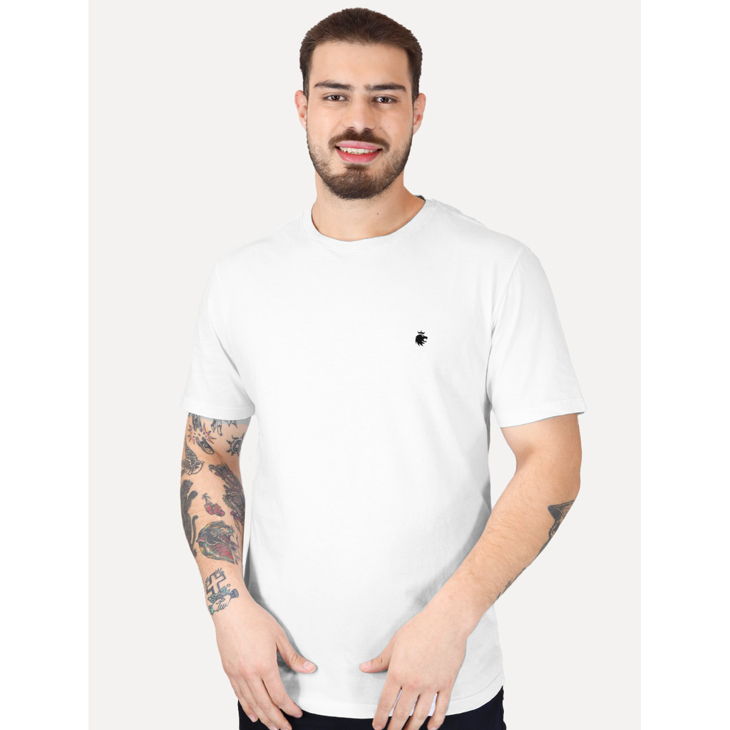 Camiseta Von der Volke Masculina Origineel Velvet Dark Lion Original Branca