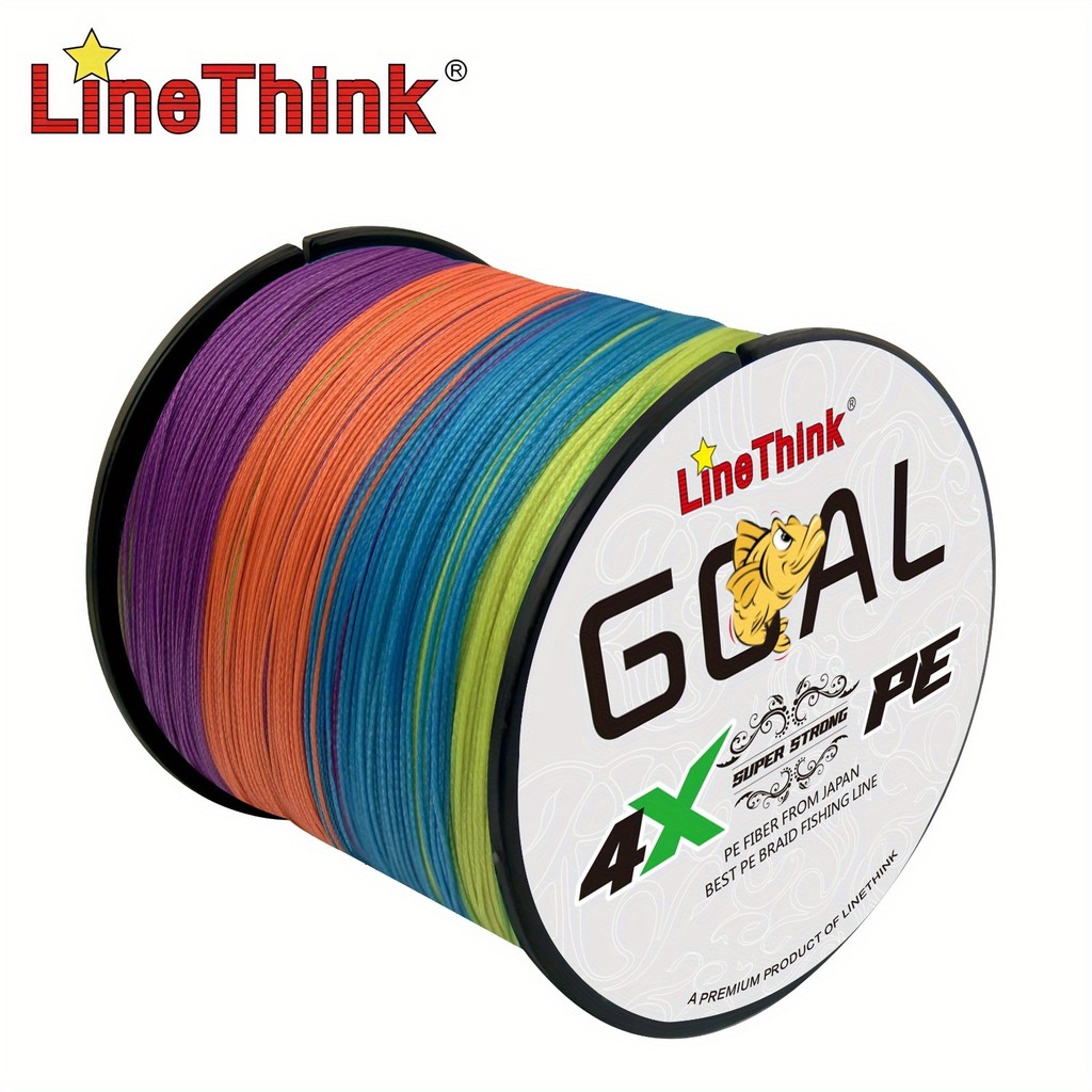 Linha de Pesca Trançada Durável de 4 Fios, 300/500 Metros, Multifilamento PE, Super Resistente, Resistente ao Desgaste e