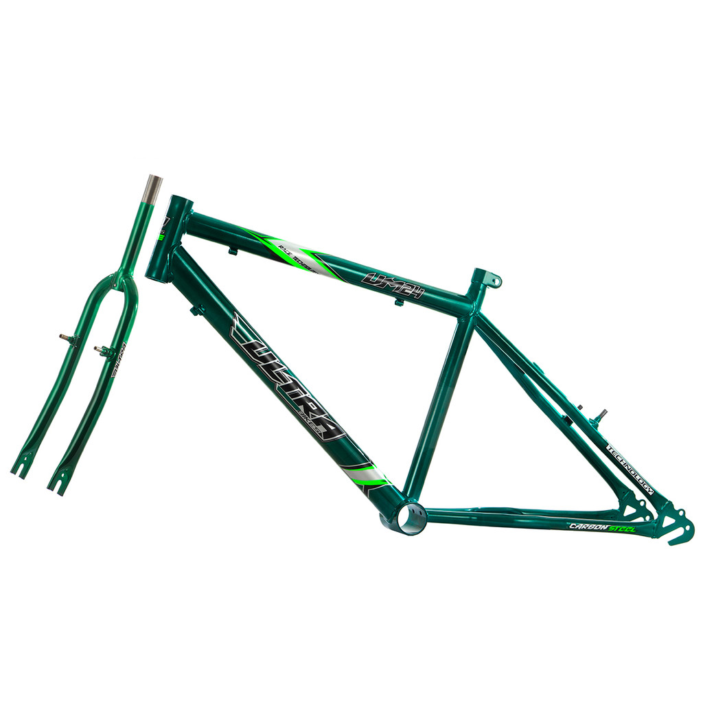 Quadro Aro 24 Modelo Ultra Bikes Em Aço Carbono Com Garfo Masculina Freios V-Brake Cores Diversas