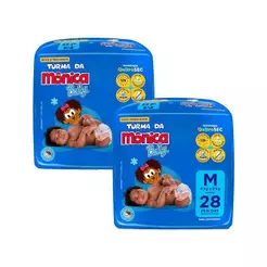 Kit 2 Fraldas Turma da Mônica Baby Jumbo M com 28un cada