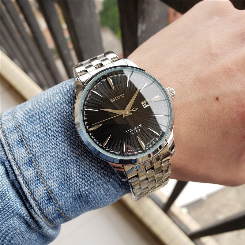 Relógio Seiko Masculino Japonês da Série Astron, Série Pilot Endurance, Mostrador de Aço Inoxidável, Blue Lion Grand GS,