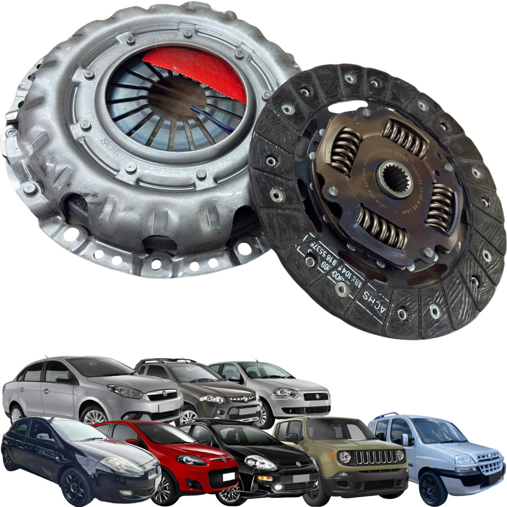 Kit Embreagem SACHS Argo Bravo Cronos Doblò Grand Siena Idea Linea Palio Punto Siena Strada Renegade 1.6 1.8 3000920004