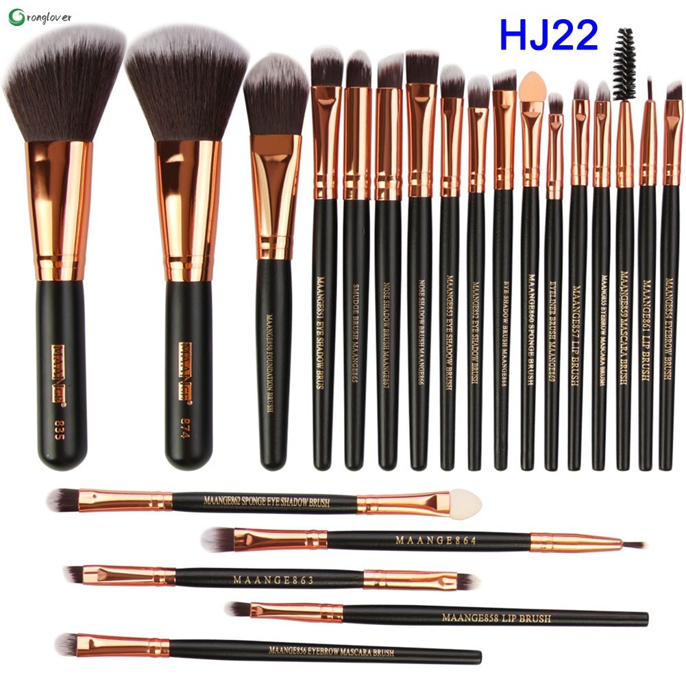 Conjunto De Pincéis De Maquiagem De 22 Unidades-Ferramentas Multiuso De Beleza Para Olhos E Rosto Mulheres Meninas