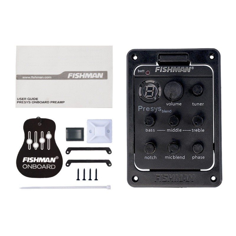 Fishman 301 Presys Blend Preamp Guitarra Acústica Equalizador Tuner Captador ABS De