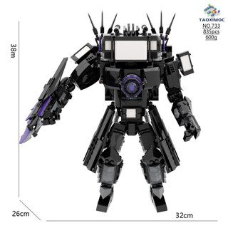 Versão Gigante 835pcs Lego Skibidi Toilet Titan Tvman 4.0 TV man Titã