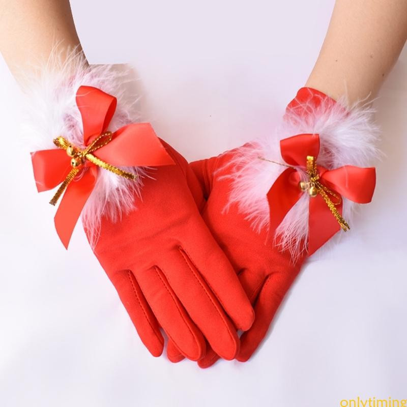 onlytiming Curtas Vermelhas Papai Noel Fantasia Vestido Natal Acessório Menina