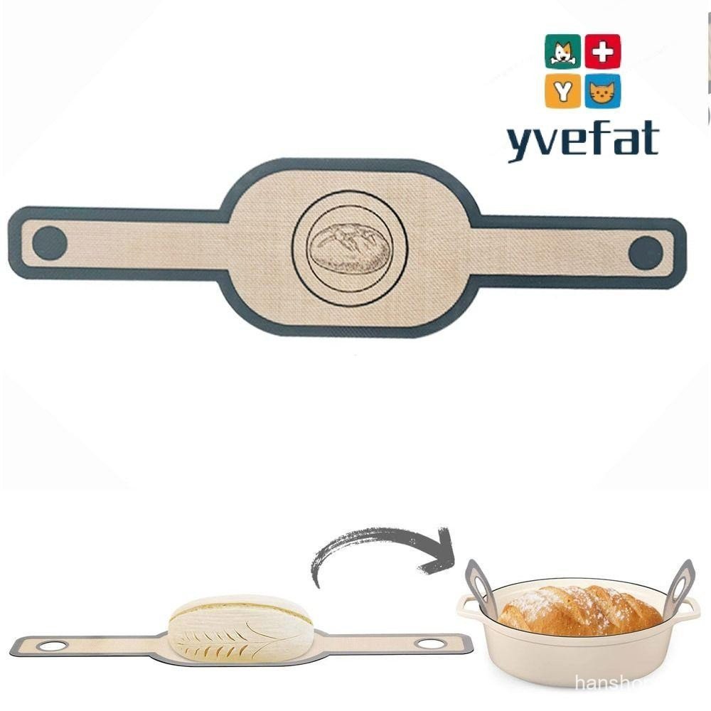 Tapete De Cozimento De Silicone YVEFAT , Almofada Oval De Forno De Padaria Com Alças Longas , Estilingue De Pão Antiader