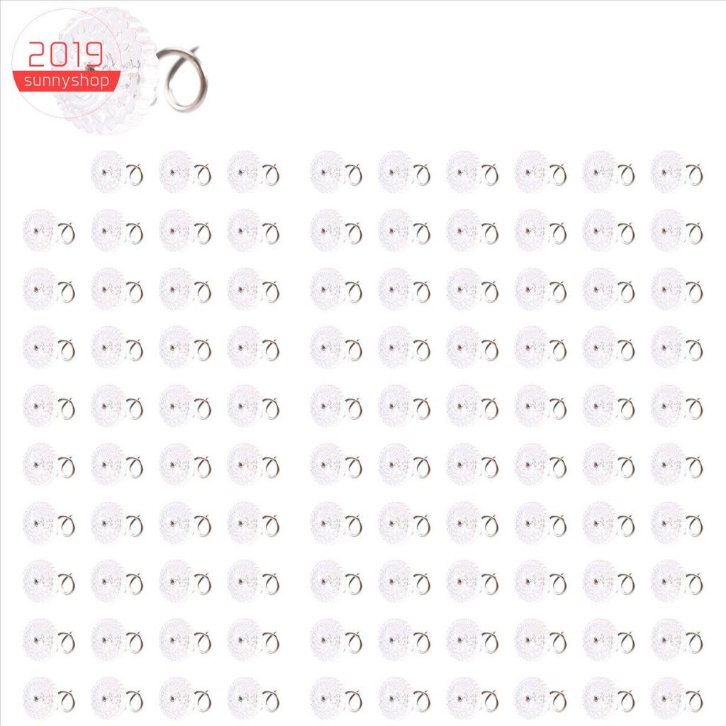 [Bestseller S] Alfinetes Torcidos De Cabeças Transparentes Para Estofados , Capas E Saias De Cama , Conjunto De 100