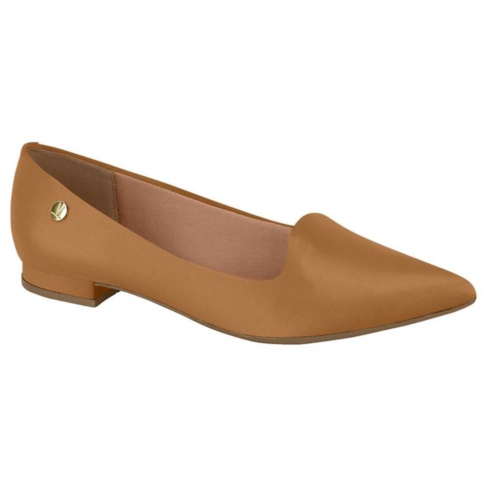 Sapatilha Feminina Bico Fino Pelica Camel Vizzano 1206.261