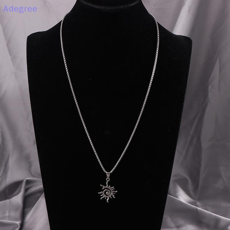 Adegree Moda Criativa Sol Chama Pingente Nelace Punk Hip Hop Retro Hipster Masculino Oco Para Fora Titânio Aço Jóias Nov