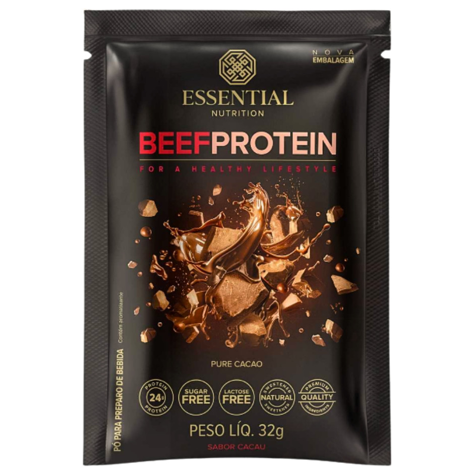 SACHE BEEF PROTEIN 32G CACAO - ESSENTIAL NUTRITION