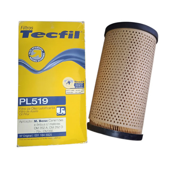 FILTRO DE OLEO TECFIL PL519 (LINHA PESADA MERCEDES BENZ) (OM352 /OM366)
