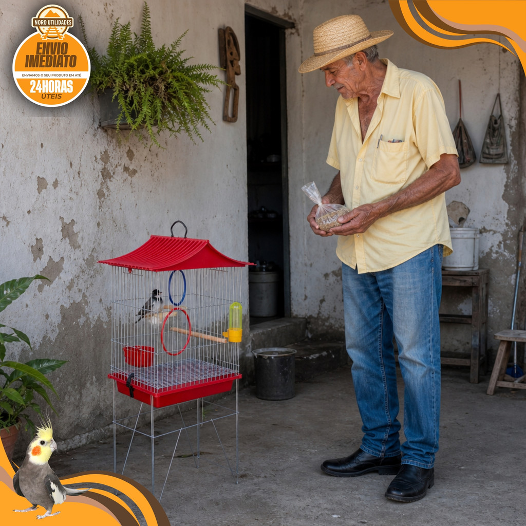 Viveiro Chinesinho Completo Com Suporte ou Mini Gaiola Canário Coleiro Sem Suporte Pronta Entrega!!!