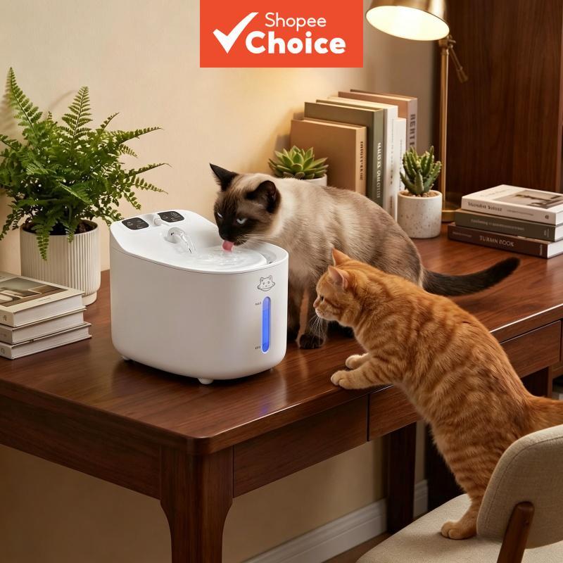 Fonte De Água Elétrica Para Animais De Estimação , Sensor De Movimento , Nível Visível , Filtro De 4 Estágios , Proteção