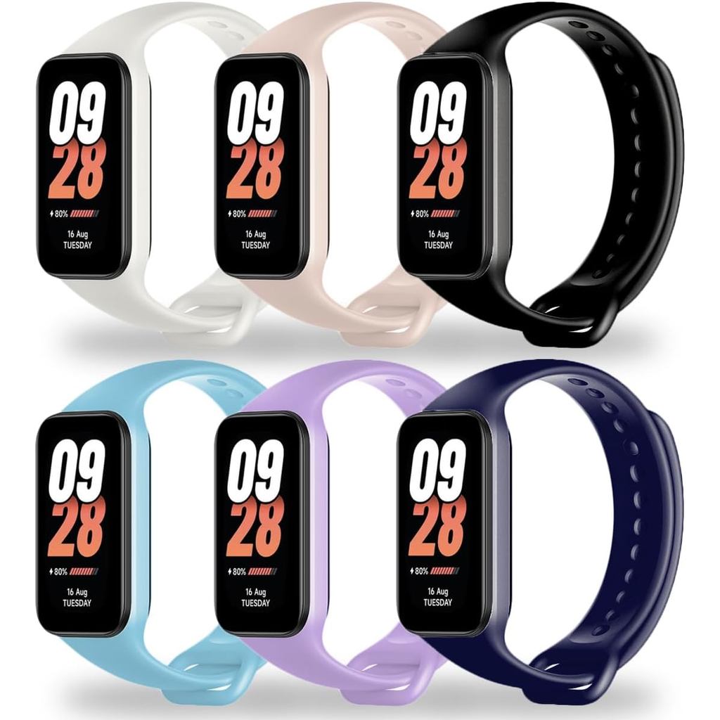 Pacote com 6 Pulseiras de Substituição Compatíveis com Xiaomi Smart Band 8 Activ