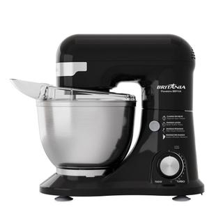 Batedeira Planetária Britânia BBP70A 4L 700W 12 Velocidades com Tigela Inox Preto 220V