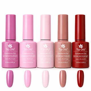 Esmalte em Gel Led Uv Top Lirio / K&S p/ Unhas Manicure Top Coleções de Esmaltes 12ML