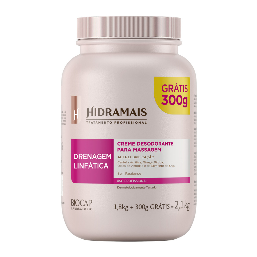 Imagem Creme para Drenagem Linfática 1,8kg + 300g | Elimina Toxinas