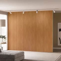 Painel Ripado Modular 2,50x2,97cm (7,43m²) Marrom/Nature Fosco Linea Brasil 7.43