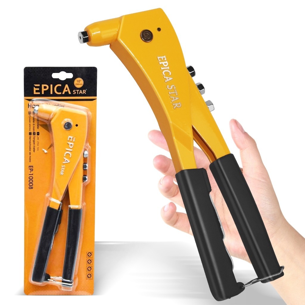 Pistola de rebite portátil com 4 bicos antiderrapantes - ferramenta profissional para chapas de aço