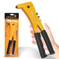Pistola de rebite portátil com 4 bicos antiderrapantes - ferramenta profissional para chapas de aço