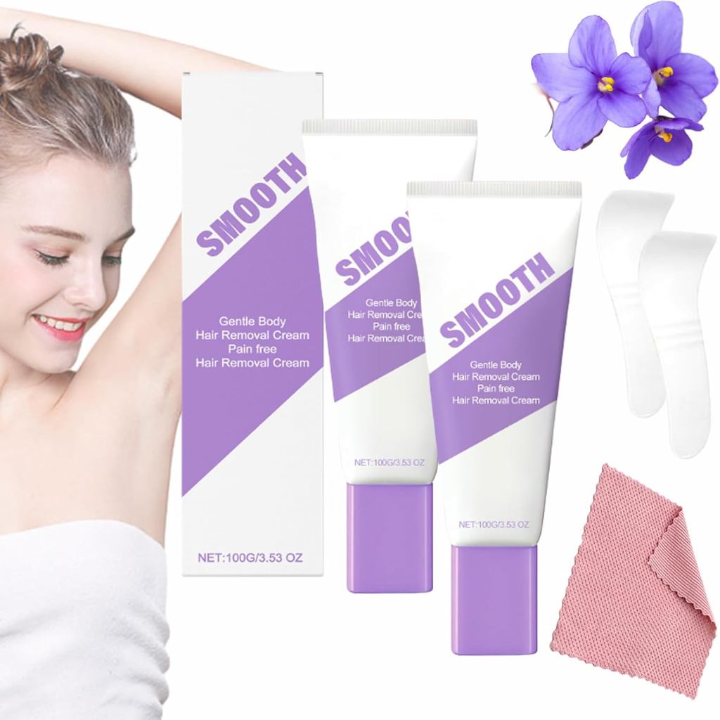 Spray Removedor de Pelos Cloud Sense, Remoção Suave de Pelos, Kit de Remoção de Pelos Corporais Delicados, Suave e Delic